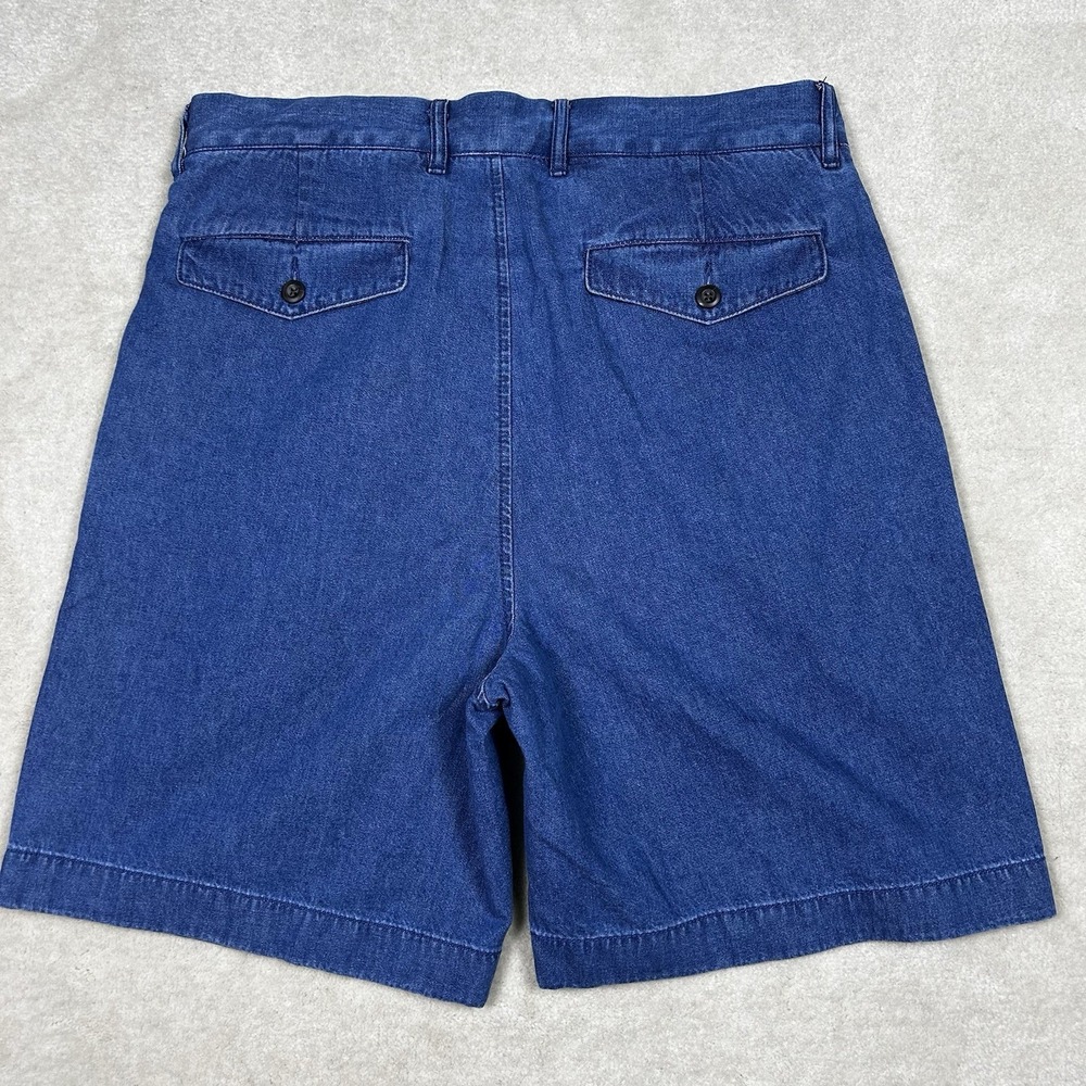 J Crew Shorts Men's 32 Denim Pleated Chambray Dock Oarsman MSRP $158 Dad - Picture 2 of 8